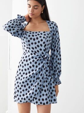 & other stories Flowy Leopard Print Mini Dress